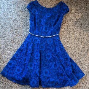 Royal Blue Jodi Kristopher Lace Dress